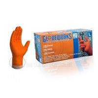 Glove, HD Orange Nitrile PF 100Pcs Medium