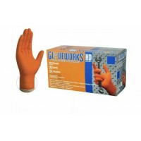 Glove, HD Orange Nitrile PF 100Pcs LG